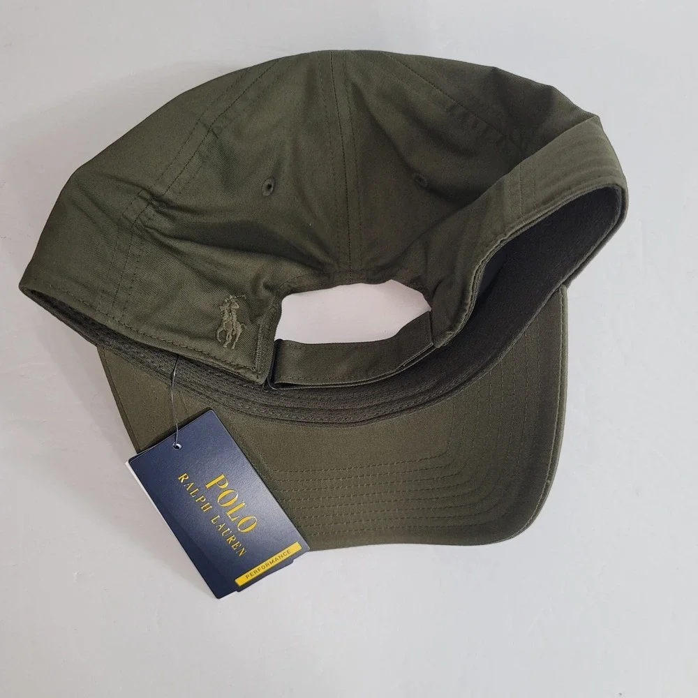 Polo Ralph Lauren‎ Performance Hat Mens One Size Armadillo Green Pony Logo NEW
